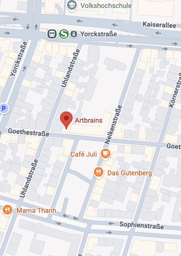 Lageplan artbrains, Goethestraße 36 Karlsruhe